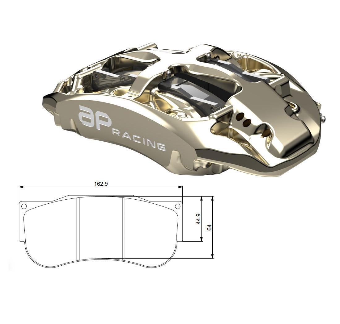 Pinzas de freno de 6 pistones AP Racing CP8269 para GT\'s